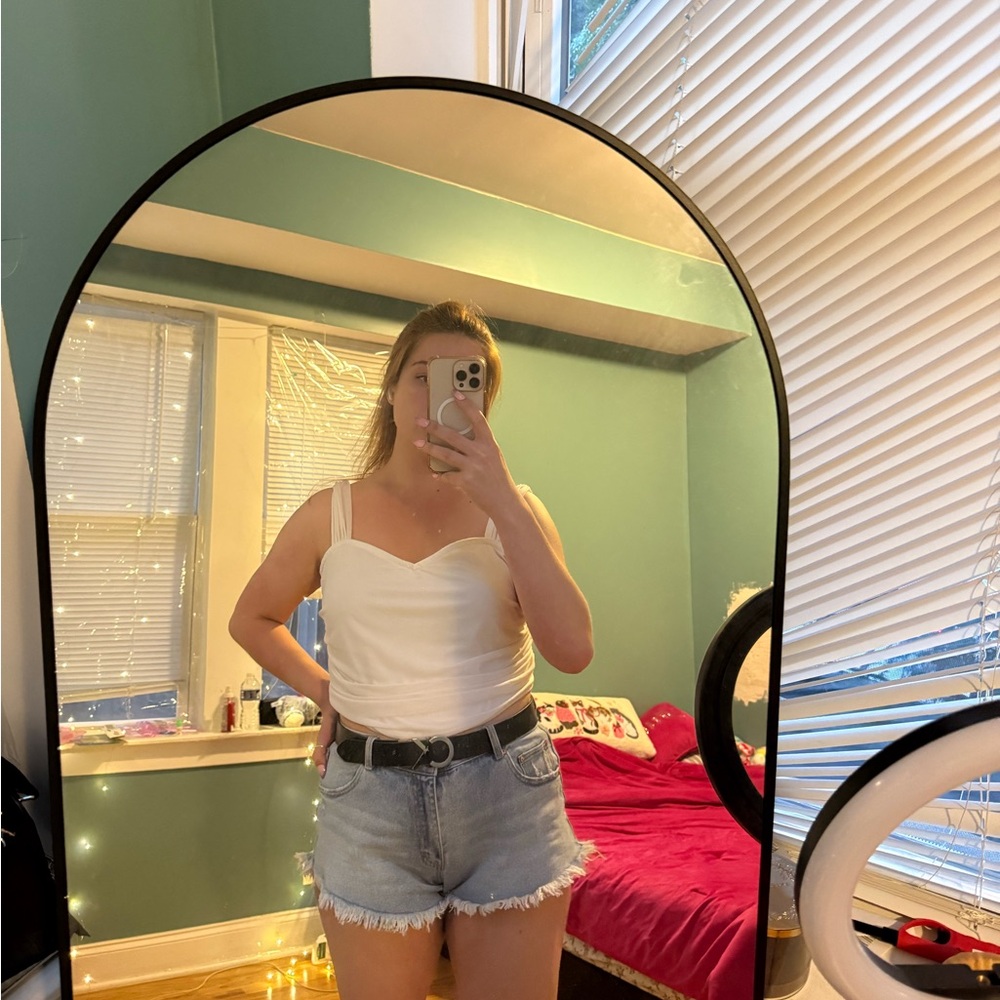 White Sleeveless Top